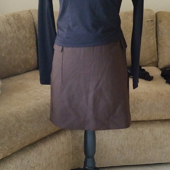 New ZARA 2 Piece Designer Suit in Dark brown. BOTH JACKET and SKIRT Included! - Picture 3 of 8